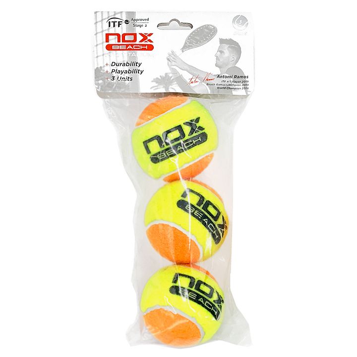 NOX Pro Titanium Beach Tennis Balls x3